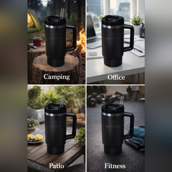 Stanley Other - 30 Oz Stanley Black Tumbler with Handle